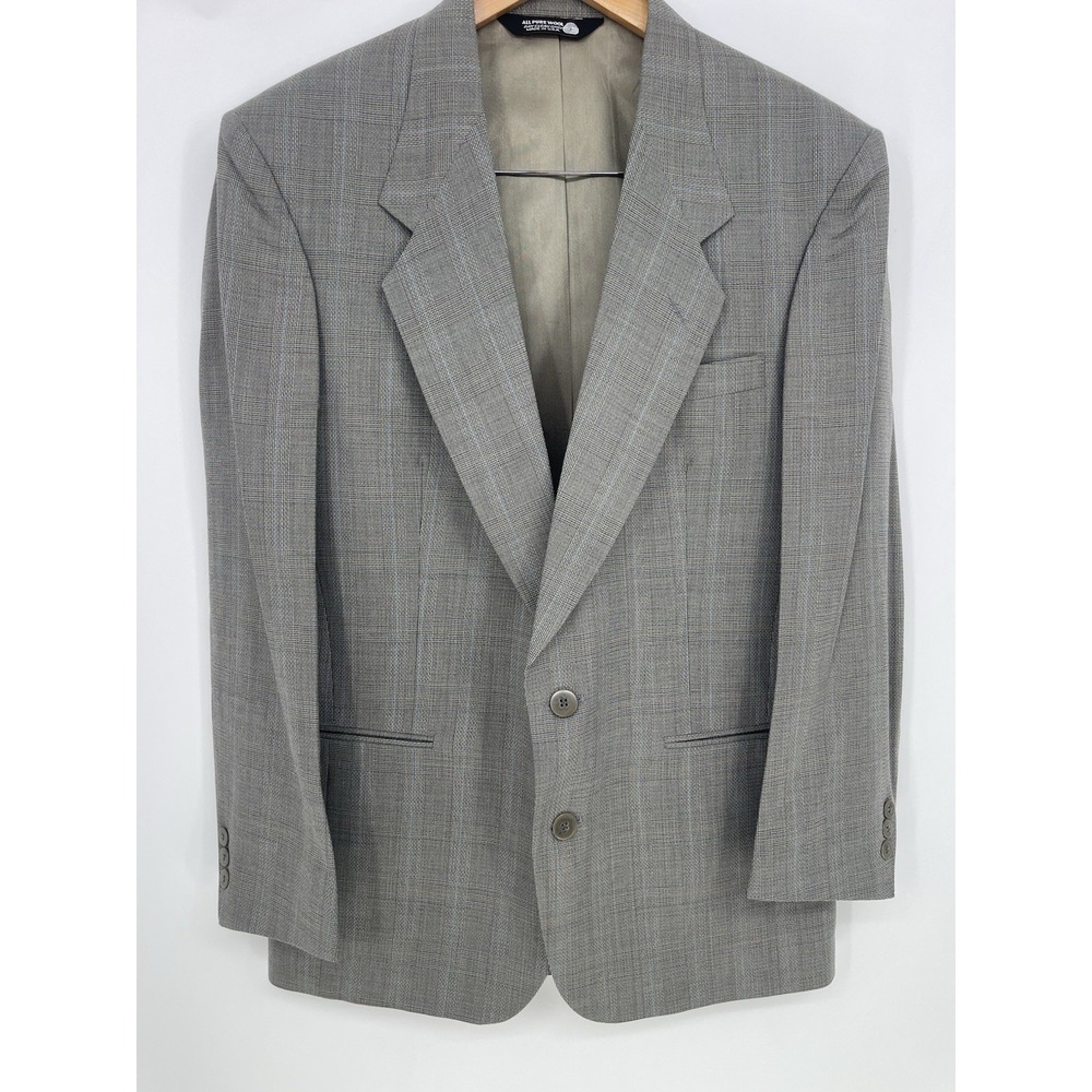 Henry Grethel Blazer Gray  Sport Coat‎ Suit Jacket Men's 40R Vintage 90s Bag2
